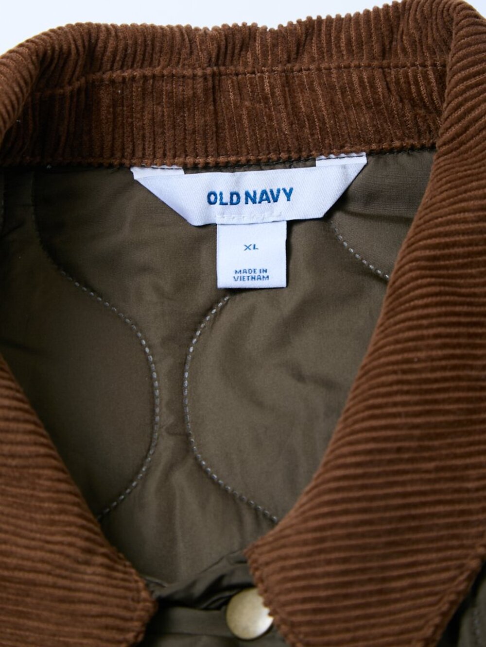Old Navy Quilted Barn Chore Jacket Olive Brown XL utility coat - Picture 4 of 9